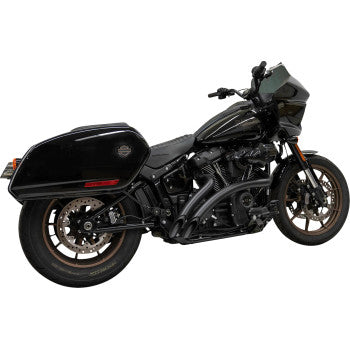 BASSANI XHAUST Radial Sweeper Exhaust - Black Softail Street Bob 2018-2019 1S21FB