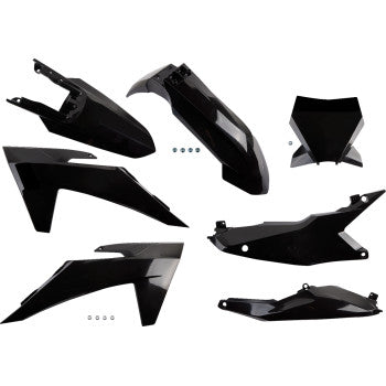 UFO Replacement Body Kit - Black KTM 125/250/300 SX / 250 /350/450 SX-F 2023 KTKIT529-001
