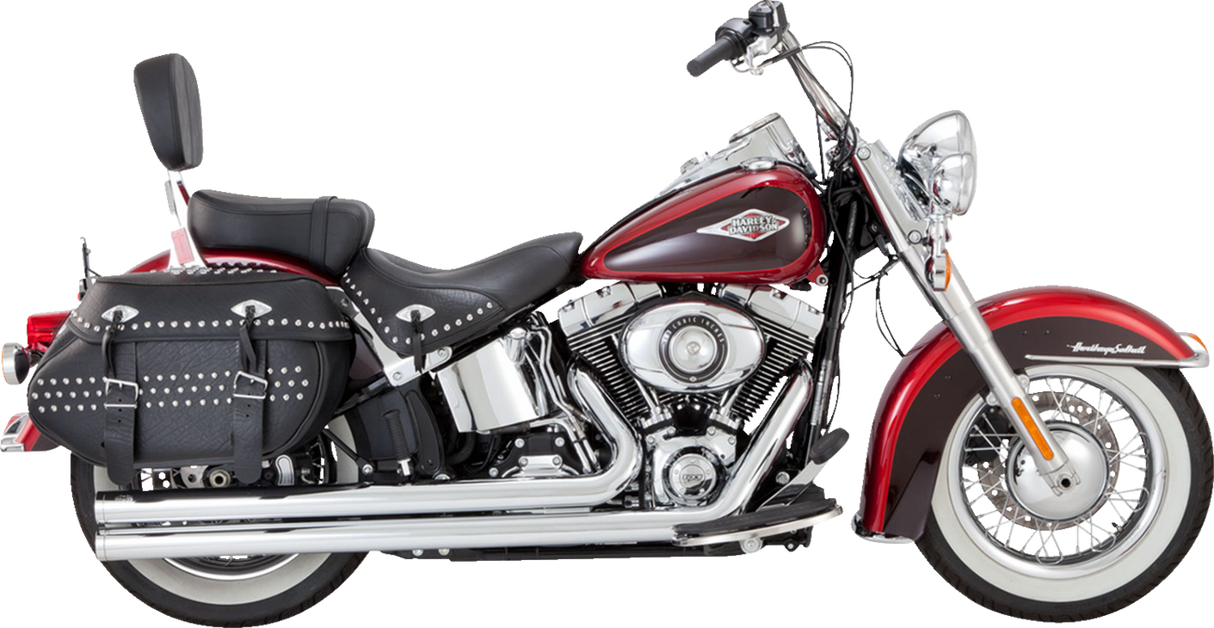 VANCE & HINES Big Shots Long Exhaust System - Chrome Softail / Fat Boy 2012-2017 17323