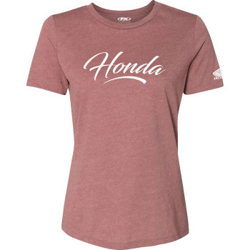 FACTORY EFFEX Women's Honda Script T-Shirt - Heather Mauve - Medium 27-87342