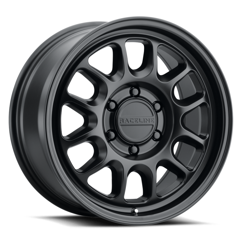 Raceline 958B Rogue 17x9in / 5X127 BP / -12mm Offset / 78.1mm Bore - Satin Black