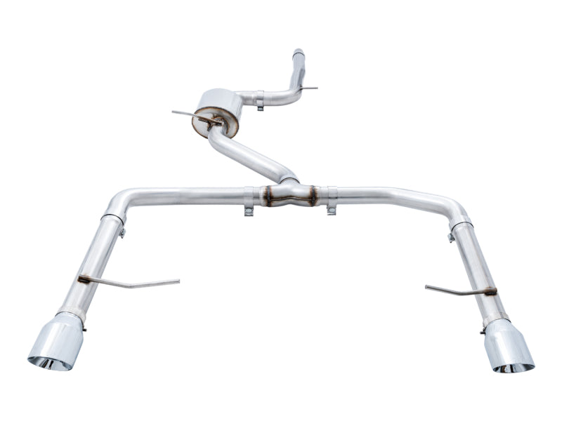 AWE Tuning 18-21 Volkswagen Jetta GLI Mk7 Track Exhaust - Chrome Silver Tips (Fits High-Flow DP) 3015-22068