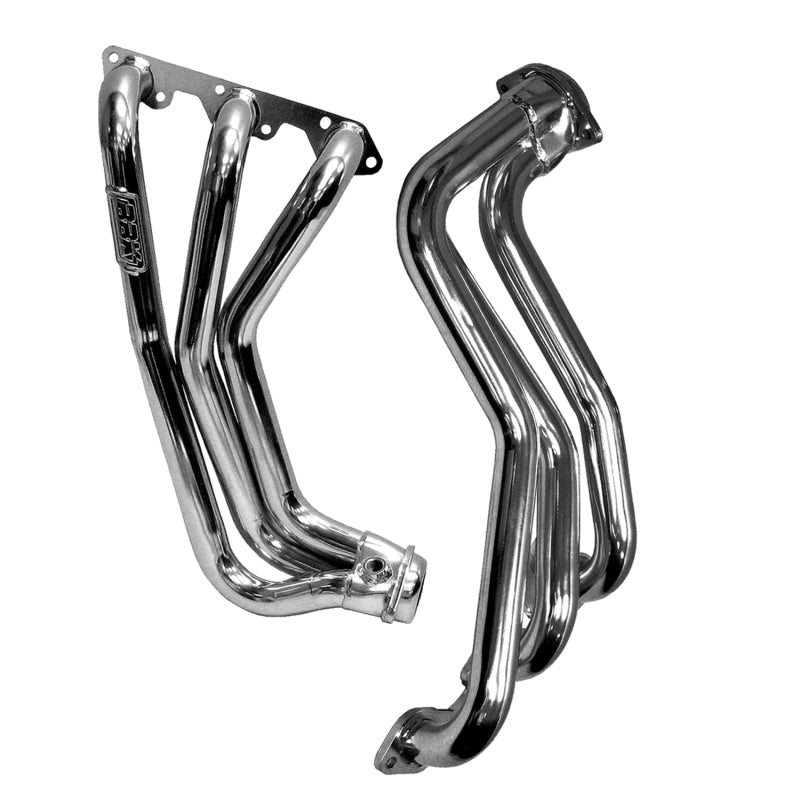BBK 07-11 Jeep 3.8 V6 Long Tube Exhaust Headers And Y Pipe And Converters - 1-5/8 Chrome 4050