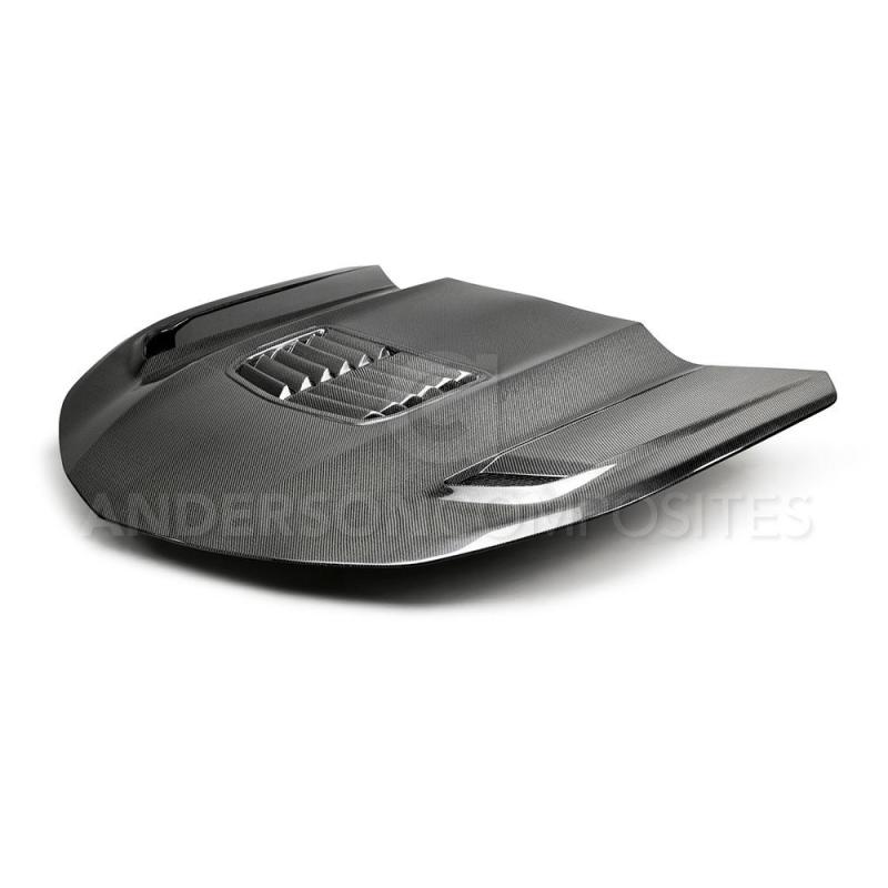 Anderson Composites 16-19 Chevrolet Camaro Double Sided Carbon Fiber Type-T2 Style Hood AC-HD19CHCAM-T2-DS