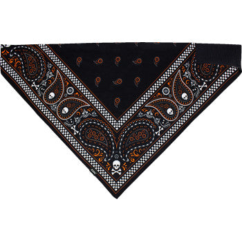 ZAN HEADGEAR Bandanna® SportFlex® - Classic Bandana - Black/Orange BL197