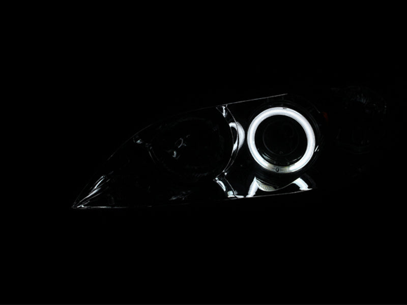 ANZO 2004-2008 Mazda 3 Projector Headlights w/ Halos Chrome 121211