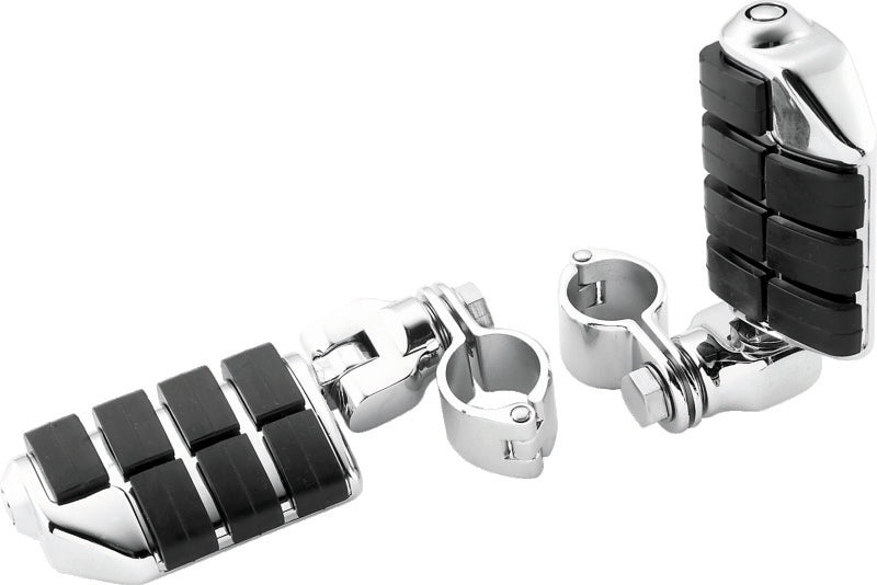 Kuryakyn Dually ISO Pegs With 1-1/4inch Clamp Chrome (Pair) 7992