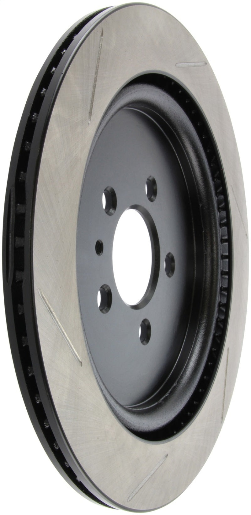 StopTech Premium High Carbon 13-14 Ford Mustang/Shelby GT500 Left Rear Disc Slotted Brake Rotor 126.61105SL
