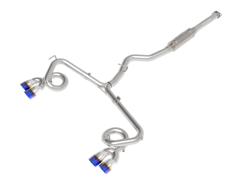 aFe Subaru WRX/STi 15-21 H4-2.0/2.5L Takeda 3in to 2-1/2in Stnlss Cat-Back Exhst w/ Blue Flame Tip