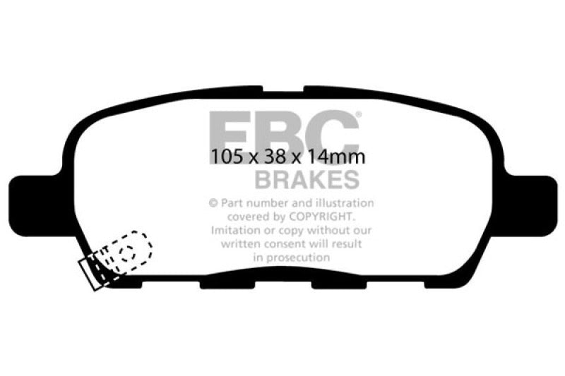 EBC 03-05 Infiniti FX35 3.5 Ultimax2 Rear Brake Pads UD905