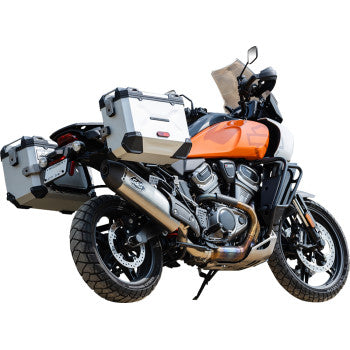 S&S CYCLE Slip-On Muffler - Brushed Stainless Steel - 50-State Pan America 2021-2024 1250 550-1081 1801-1811