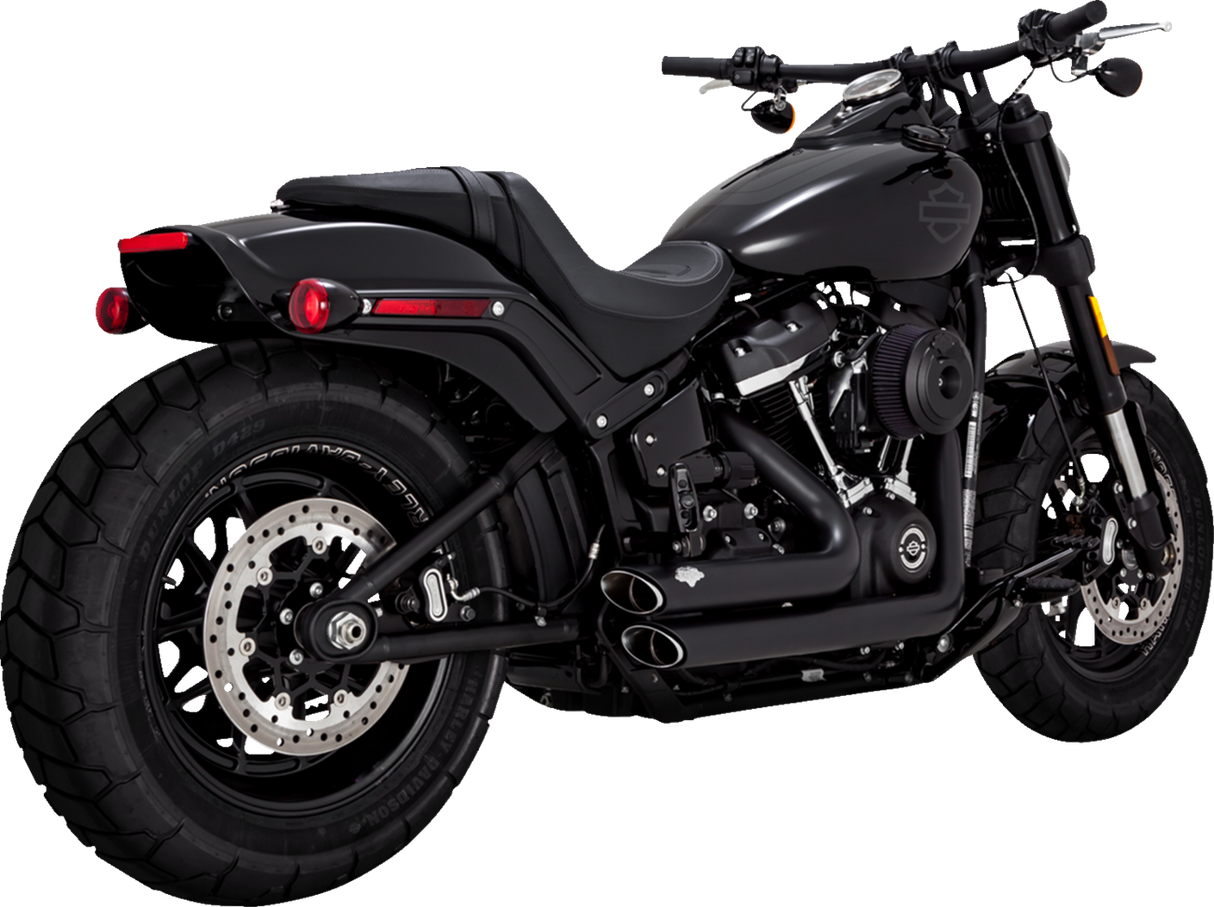 VANCE & HINES Shortshots Staggered Exhaust System - Matte Black Softail 2018-2023 47333
