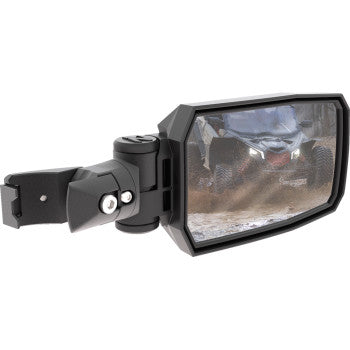 SEIZMIK Mirrors - Trailrider - Side View - Rectangle - Black - 1.75" ROPS - Pair 56-90093KIT