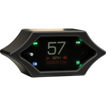DAKOTA DIGITAL Handle Bar Mount Speedometer - With Signals - Spiked - Black MLX-5200-K