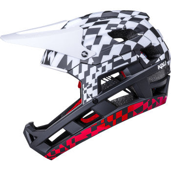 KALI DH Invader Helmet - LTD Glitch - Matte Black/White/Red - L-2XL 0211323217