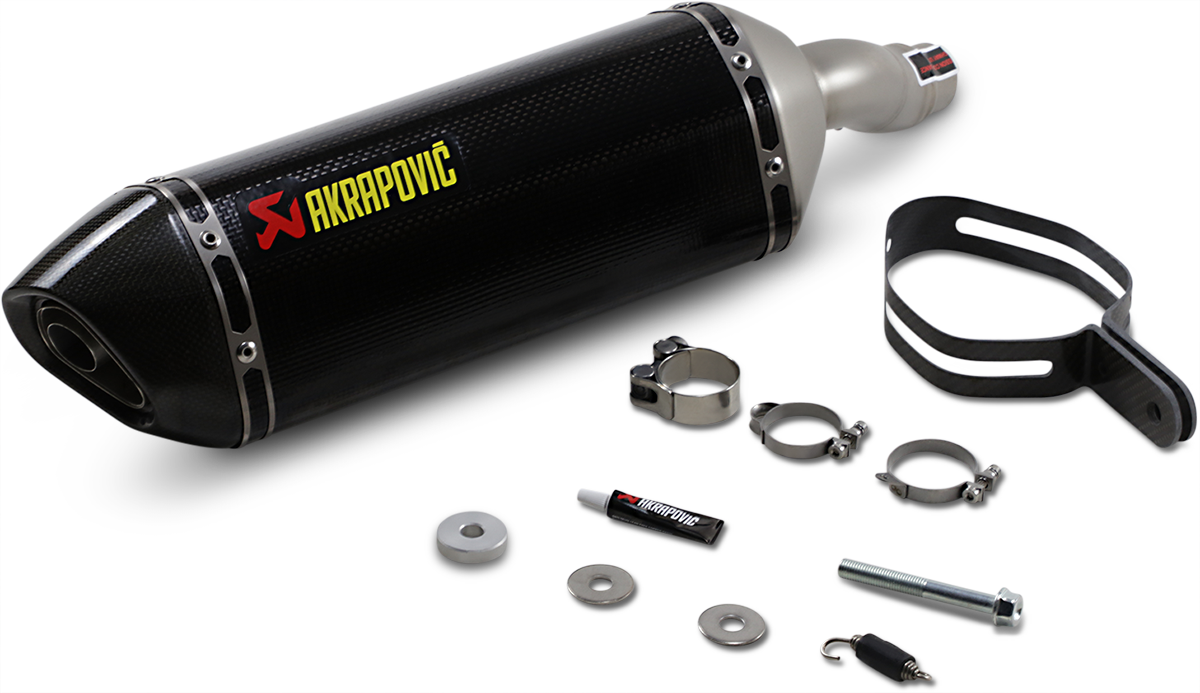 AKRAPOVIC Slip-On Line Muffler - Carbon Fiber Ninja Z 250/300 2013-2016 S-K3SO1-ZC 1811-3777