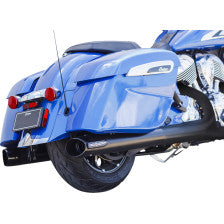 S&S CYCLE 4" Broadhead Slip-On Mufflers Slash Cut Indian Chieftain Black 550-1075