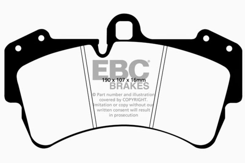 EBC 03-07 Porsche Cayenne 4.5 (350mm Rotors) Redstuff Front Brake Pads DP31473C