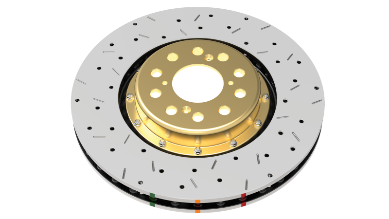DBA 2010+ Camaro V8 SS Front Drilled & Slotted 5000 Series 2 Piece Rotor Assembled w/ Black Hat