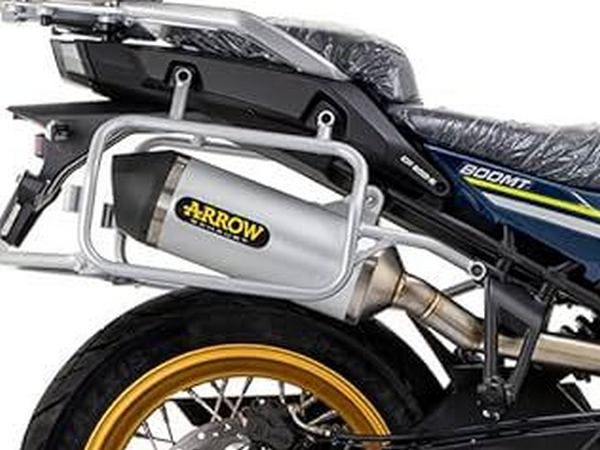 Arrow Cf Moto 800mt '22 Homologierter Aluminium Race Tech Schalldämpfer mit geschweißtem Verbindungsrohr 71943ak