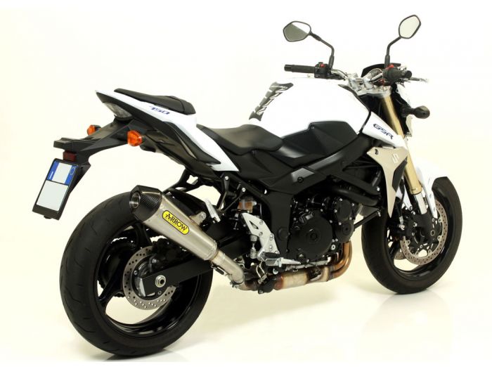 71776XKI Arrow GSR 750 11-16/GSX-S 750 17-25 Homologated Steel X-Kone Silencer With Carbon End Cap + Link Pipe For Original And Arrow Collec. 71776xki