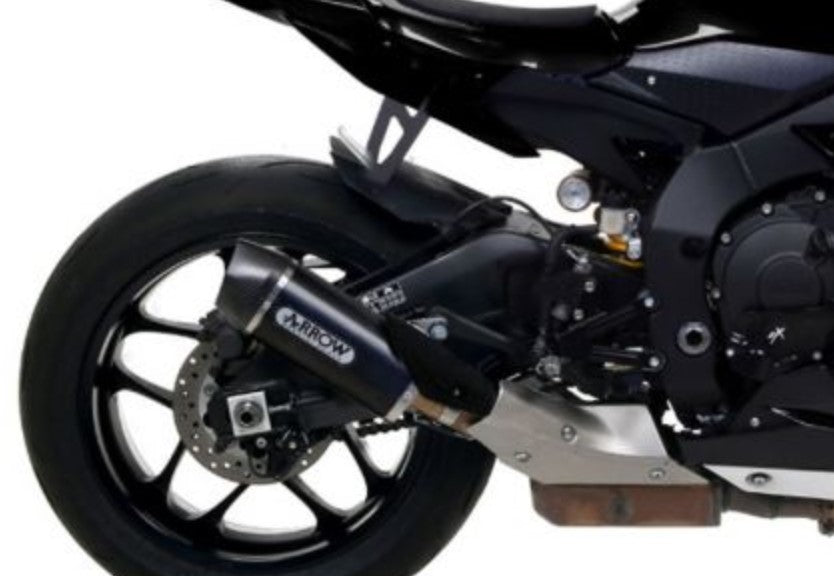71829akn Arrow Yamaha Yzf R1 15-25 Homologated Aluminium Dark Indy Race Silencer With Carbon End Cap For Original Collectors