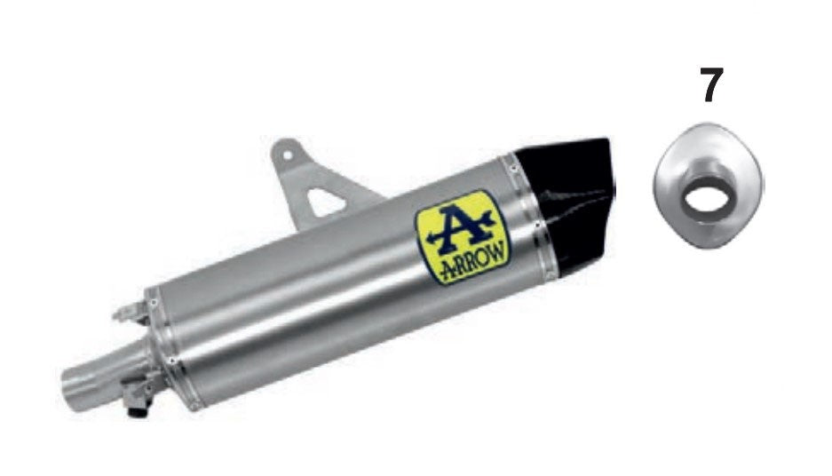 Arrow Crf1100l Africa Twin '20 Maxi Race-Tech Titanauspuff mit Carbon-Endkappe für Originalkollektoren 72625pk