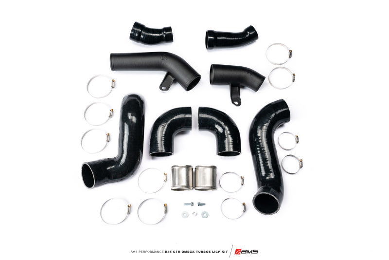 AMS Performance Nissan R35 GTR Omega Turbo Kit 3in Lower Intercooler Pipes ALP.07.14.0020-1