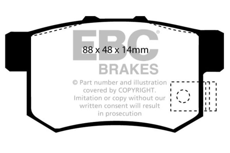 EBC 01-03 Acura CL 3.2 Greenstuff Rear Brake Pads DP2781/2