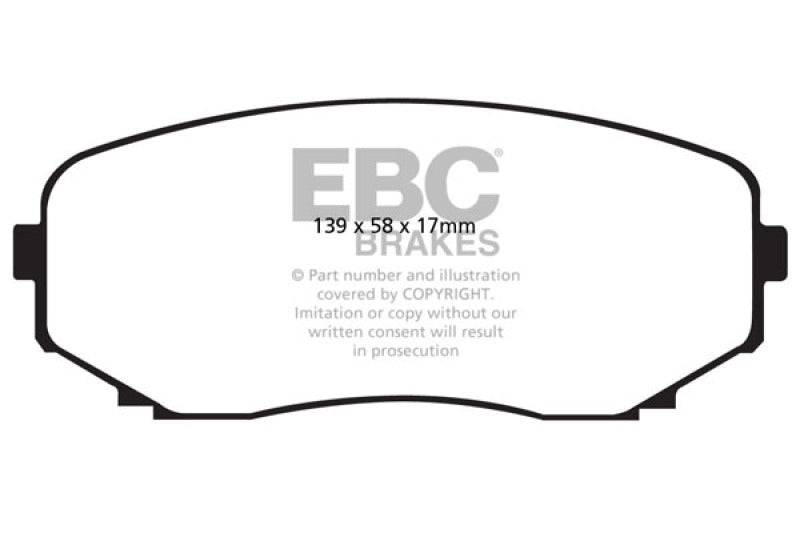 EBC 11-14 Ford Edge 2.0 Turbo Ultimax2 Front Brake Pads UD1258