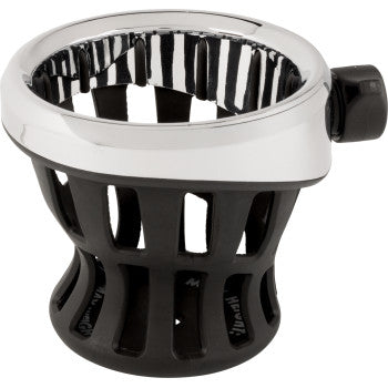 CIRO Drink Holder - Gen 2 - Chrome - Passenger - Black Mount 55422