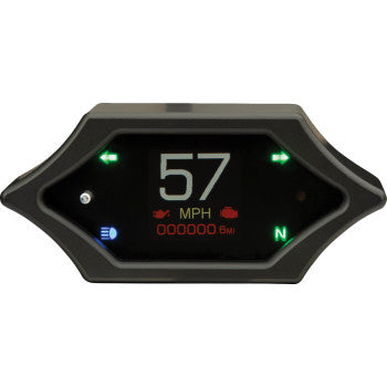 DAKOTA DIGITAL Handle Bar Mount Speedometer - With Signals - Spiked - Black MLX-5200-K