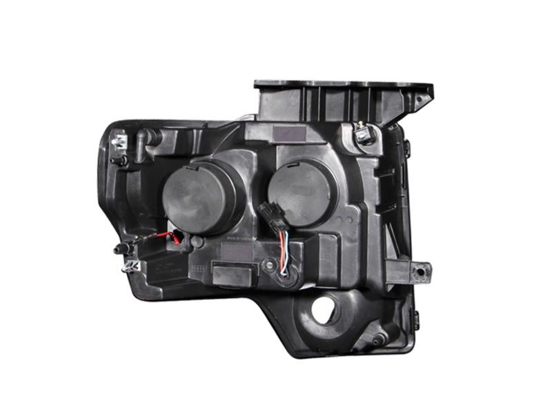 ANZO 2009-2014 Ford F-150 Projector Headlights w/ U-Bar Black 111263