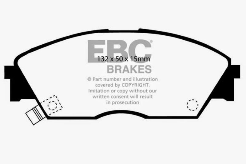 EBC 90-92 Honda Civic CRX 1.6 Si Greenstuff Front Brake Pads DP2706