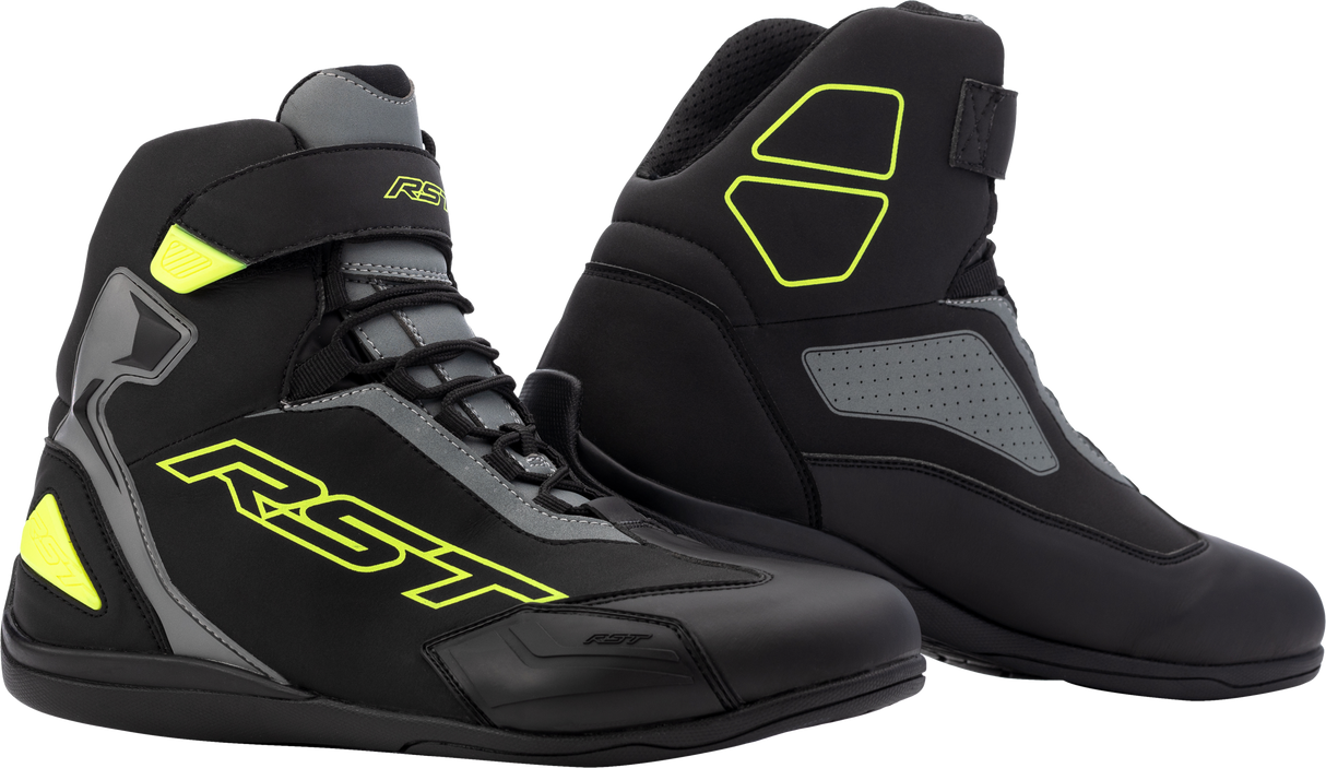 RST Sabre Moto Shoe Ce Boot Blk/Gry/Flo Yellow Sz 8 103053F.YEL-41