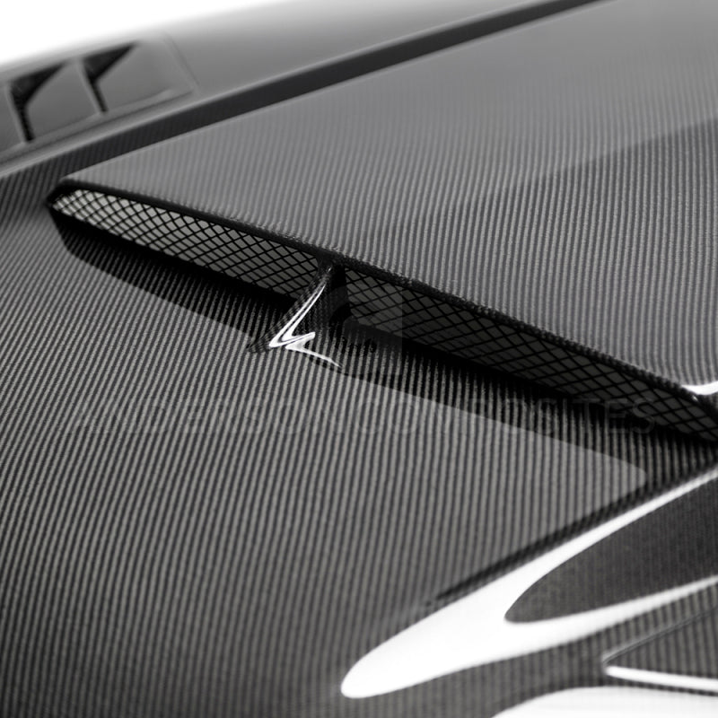 Anderson Composites 2018-2019 Ford Mustang Ram Air Double Sided Carbon Fiber Hood AC-HD18FDMU-AB-DS