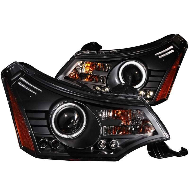ANZO 2008-2011 Ford Focus Projector Headlights Black 121272