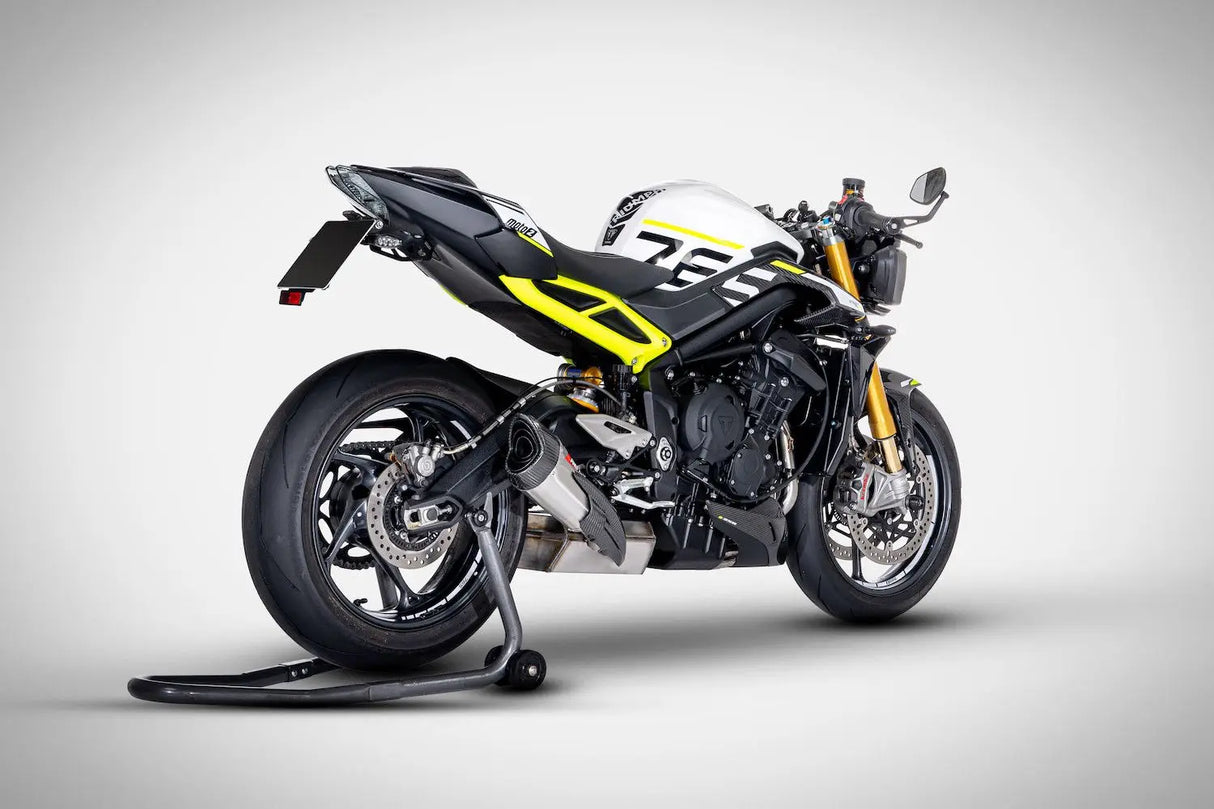 ZARD Exhaust Full System stainless steel with carbon cap for Triumph Street Triple 765 2024 ZTP103S00SCR