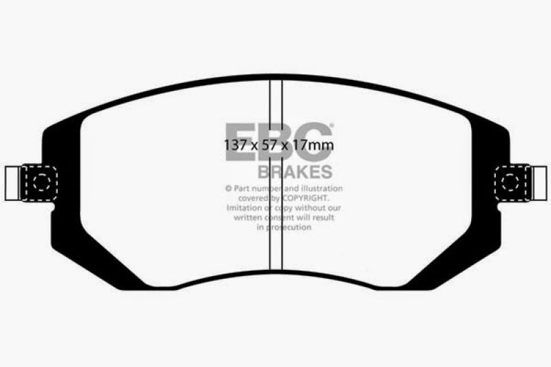 EBC 04-06 Saab 9-2X 2.0 Turbo Greenstuff Front Brake Pads DP21661