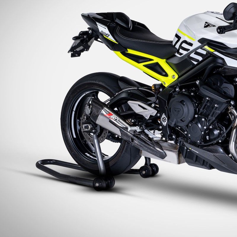 ZARD Exhaust Full System stainless steel with carbon cap for Triumph Street Triple 765 2024 ZTP103S00SCR