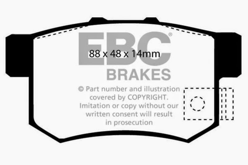 EBC 01-03 Acura CL 3.2 Greenstuff Rear Brake Pads DP2781/2
