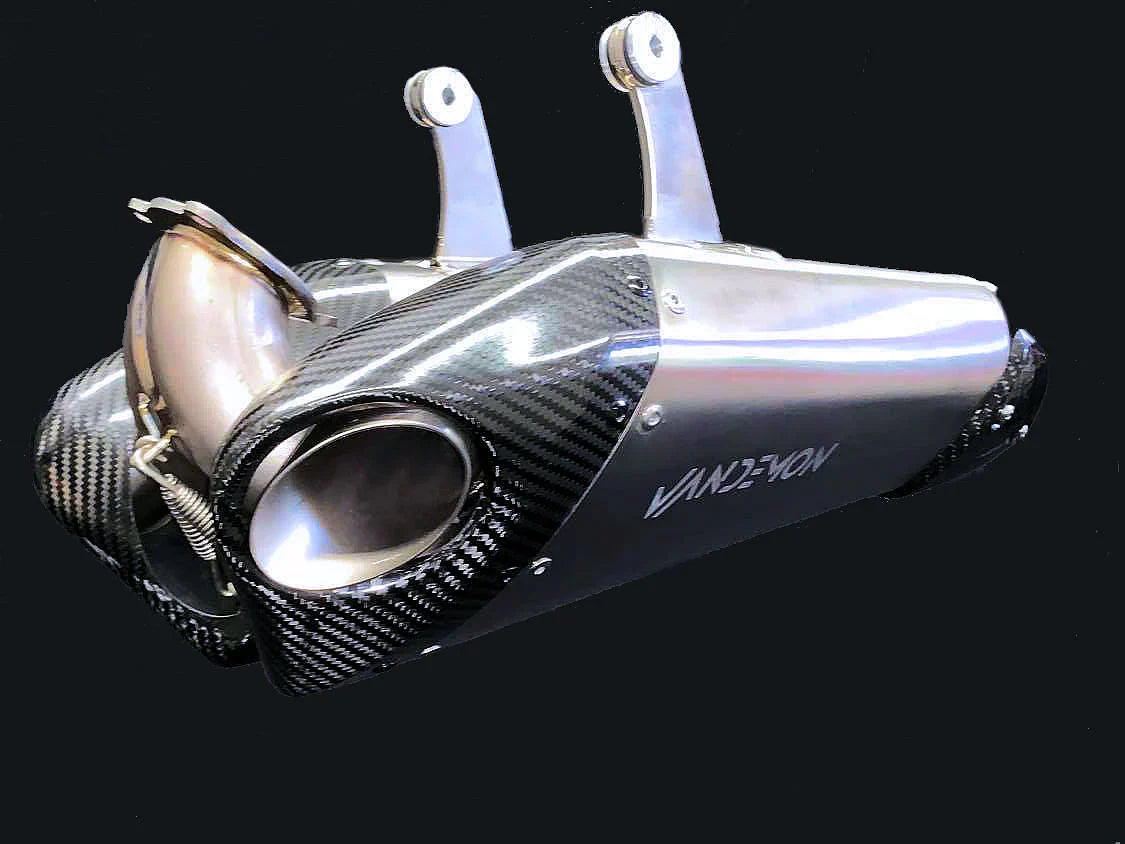 Vandemon Ducati Panigale 899, 1199, 1199R Titanium Muffler Low Mount Slip-On 2012-15 DUC899TIMUFBELA VA-121