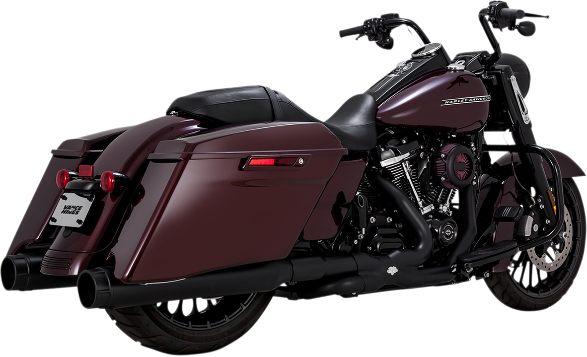 VANCE & HINES 4.5" Torquer Mufflers for FL - Black fits road glide and Road King models 2017-2024 46674