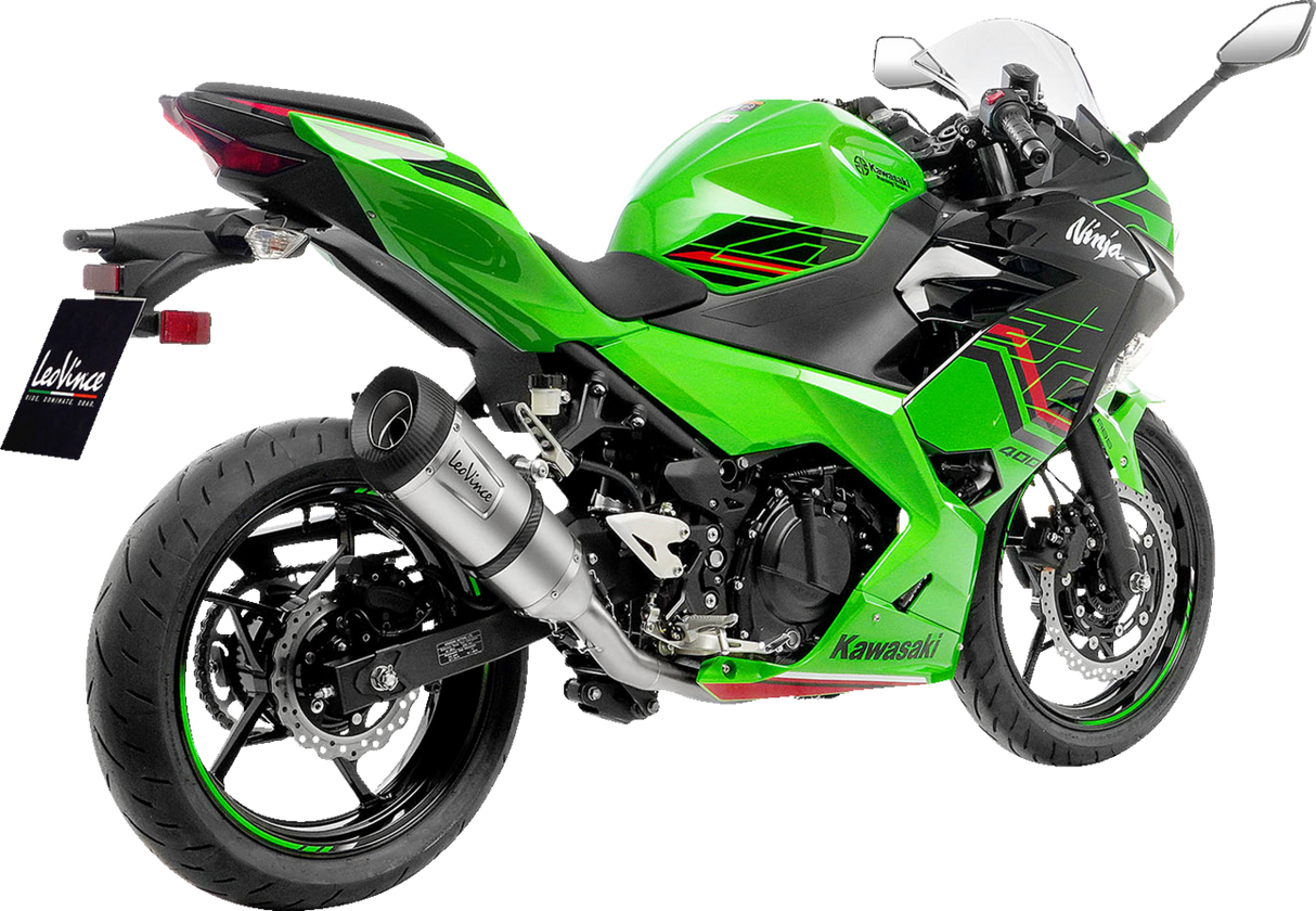 LEOVINCE Factory S Exhaust System - Stainless Steel Ninja 400 /500 2018-2025 14426SU 1810-3116
