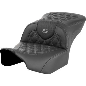 SADDLEMEN Roadsofa™ Seat - without Backrest - Gray Lattice Stitch - FLTR/FLHX '23-'24 823-07-18202