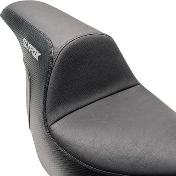 SLYFOX Slyfox Seat - Gray Logo - Smooth Vinyl - Carbon Fiber - FL '18-'24 0802-1590