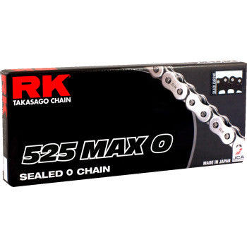 RK 525 Max O - Drive Chain - 130 Links - Black/Chrome 525MAXO-130-BC