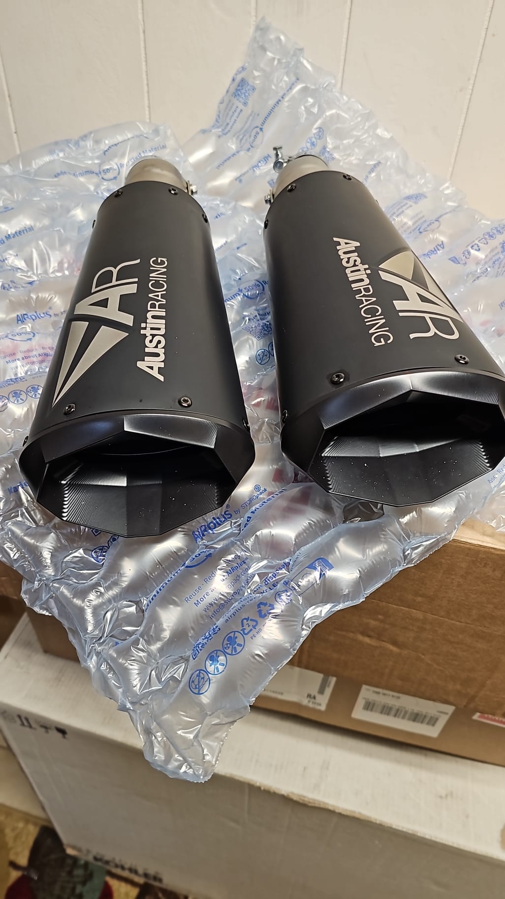 Austin racing VR3 Dual SLIP-ON EXHAUST 250mm for 2021 - 2024 SUZUKI HAYABUSA