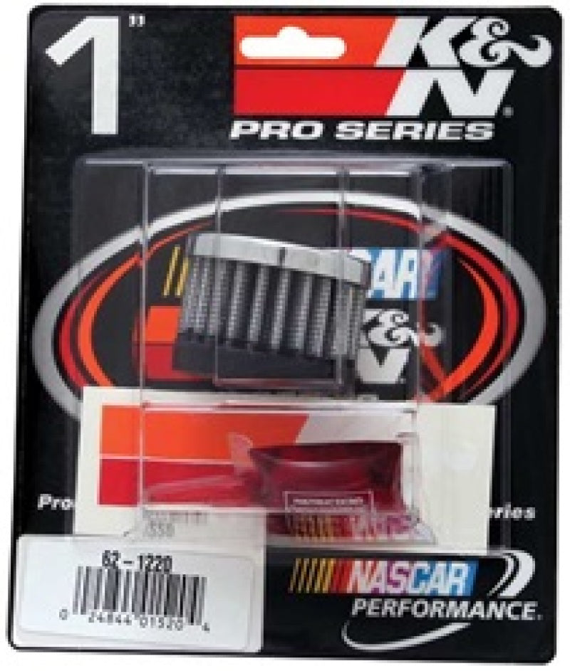 K&N Rubber Base Crankcase Vent Filter - Chrome 1in Flange ID x 2in OD x 1.5in Height 62-1220
