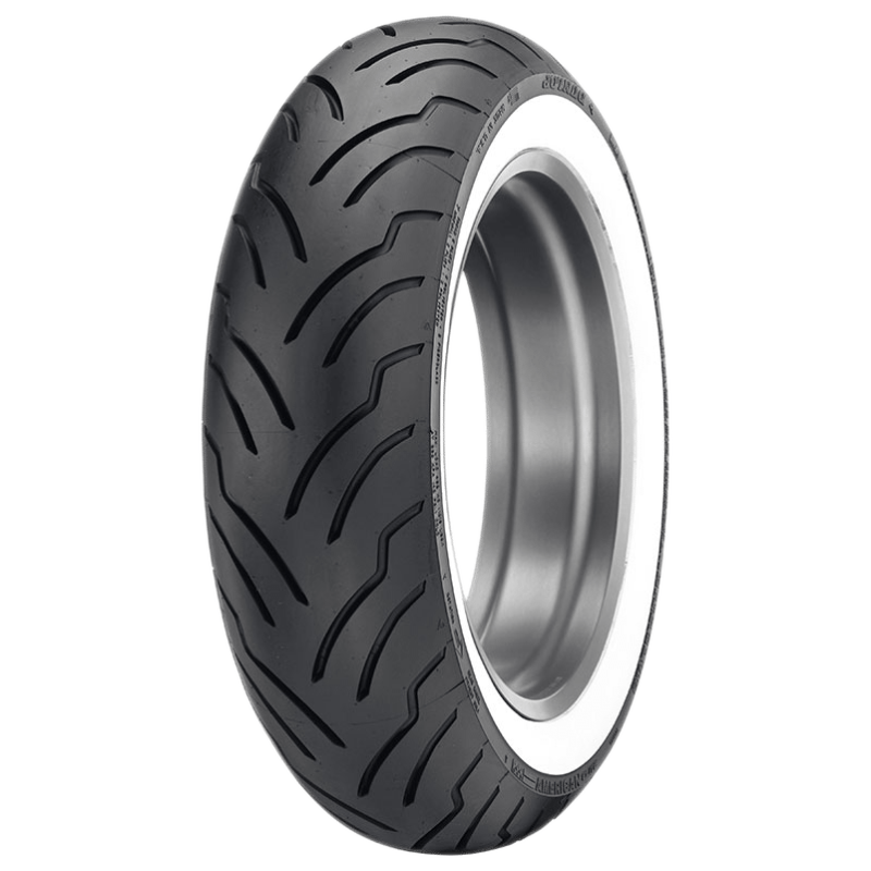Dunlop American Elite Bias Rear Tire - MU85B16 M/C 77H TL - Wide Whitewall